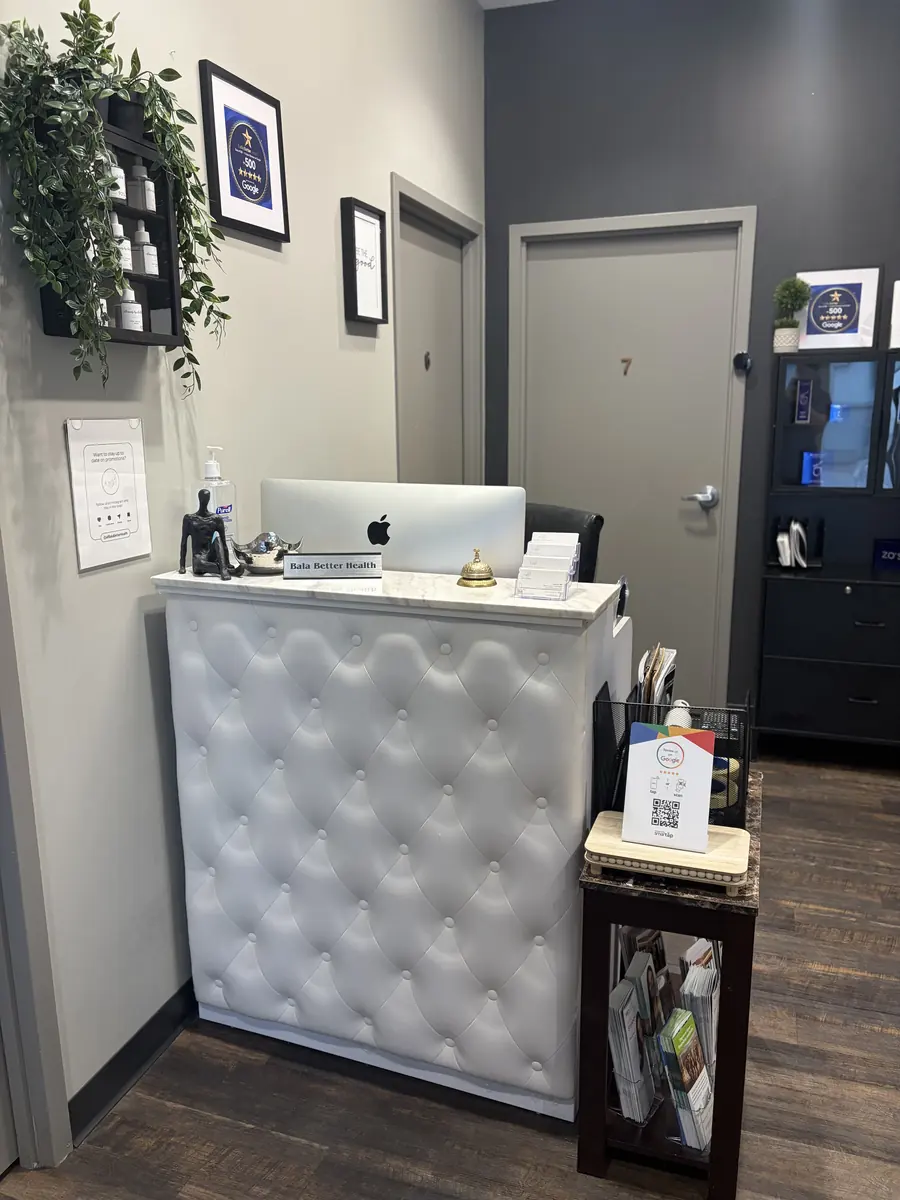 Bala Better Health MedSpa reception area in Bala Cynwyd on the Main Line