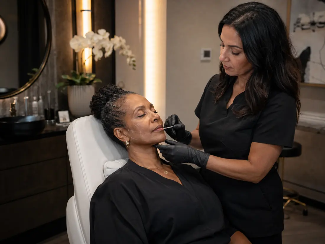 Facial filler treatment room for Main Line medspa clients
